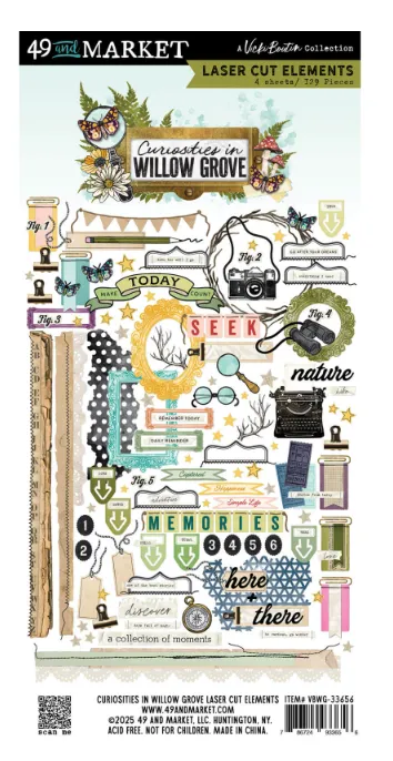Elements in Willow Grove Laser Cuts, 129 pieces
